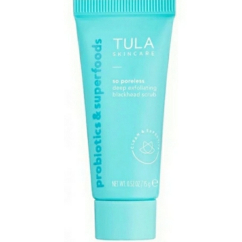 TULA SO PORELESS DEEP EXFOLIATING BLACKHEAD SCRUB.